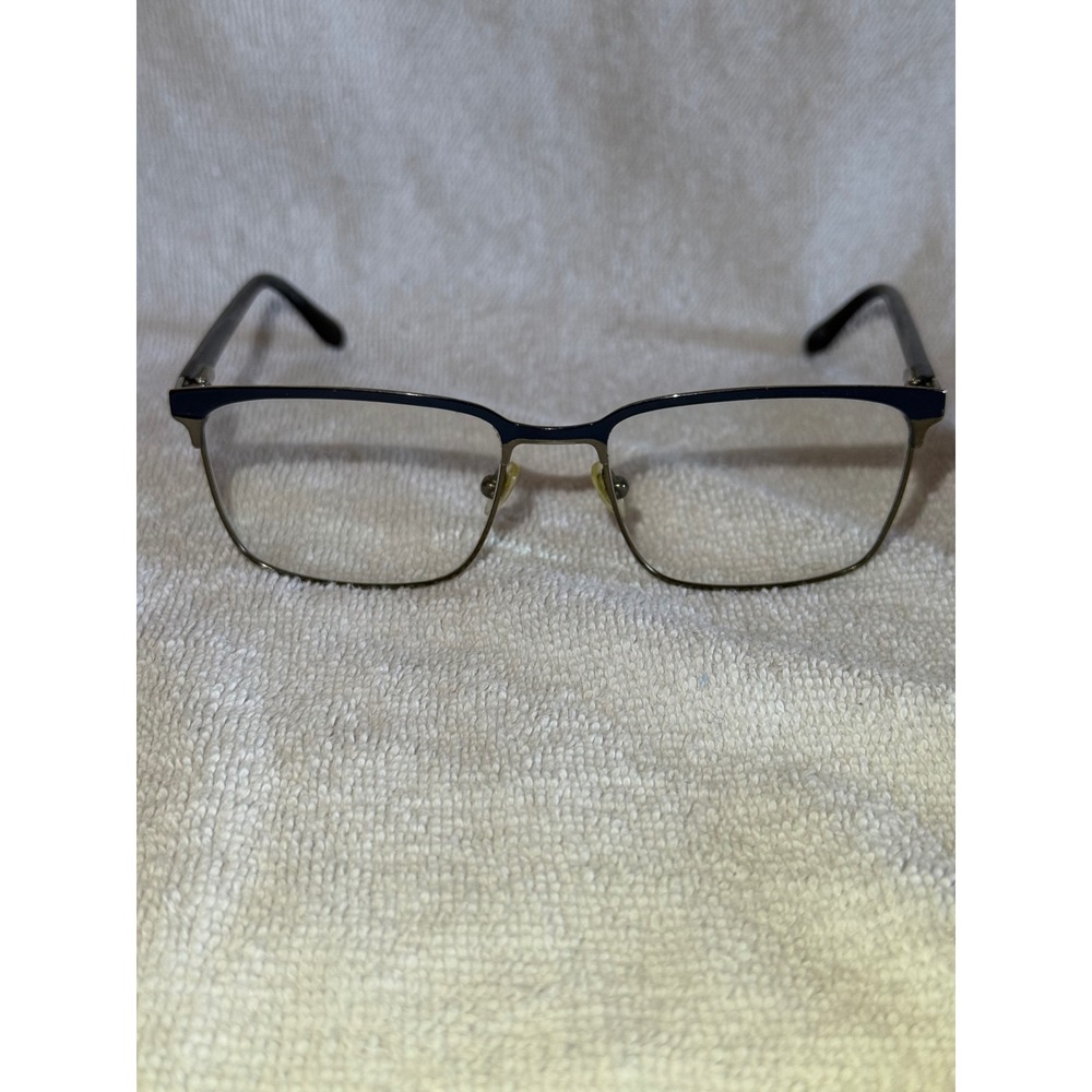 Badgley Mischka Eyeglasses Womens 53-17-145 Navy Blue Rectangular Frame